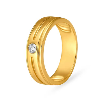 22k yellow gold classy design ring