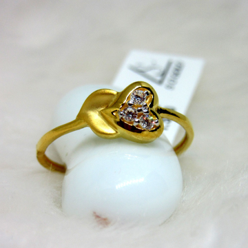 Gold lite weight heart ring by 