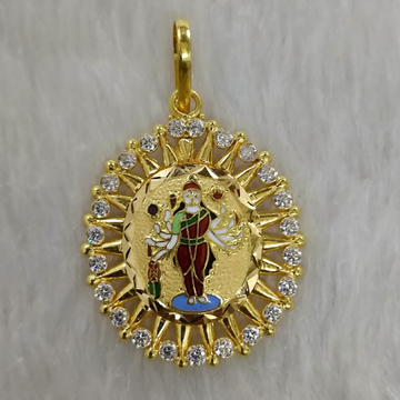 916 Gold Fancy Sadhi Maa Pendant