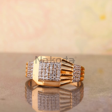 750 Rose Gold Hallmark Stylish Men's Ring RMR111