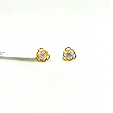 Designer Gold CZ Stone Earrings by Rajasthan Jewellers Private Limited