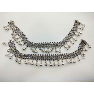 92.5 Sterling Silver Full Oxodize Anklet(Payal) Ms... by 