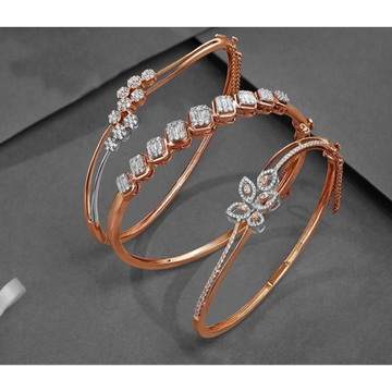 Gold Fancy Diamond Bangles by 