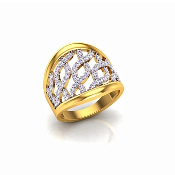 916 gold cz designer ladies ring so-lr001 by S. O. Gold Private Limited