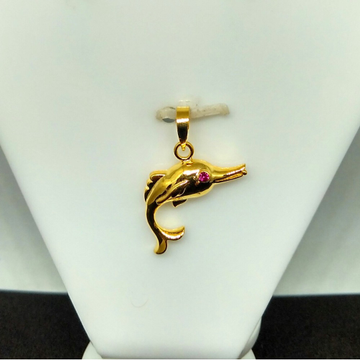 22Kt Gold Fish Shape Pendant  by Shubh Gold