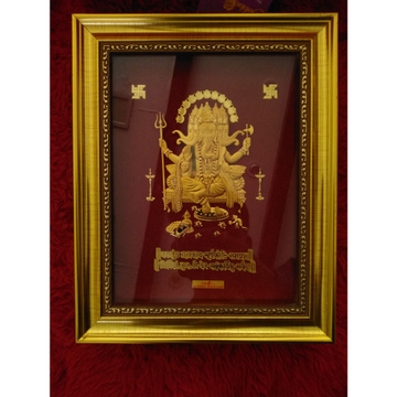24kt gold leaf panchmukhi ganeshji frame by 