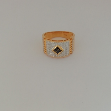 916 gold casting black Gents ring by 