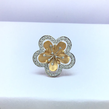 fancy rose gold flower ladies ring by 