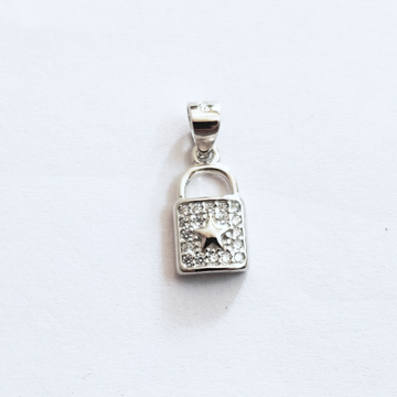 92.5 sterling silver lock shape pendant by Veer Jewels