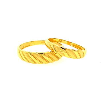 22k Yellow Gold Royal Couple Bands by 