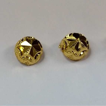 916 Gold Fancy Button Tops Earrings Akm-er-158 by 