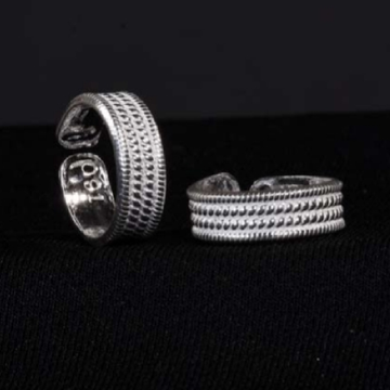 Silver Elite Daily Wear Toe Rings by P.P. Jewellers