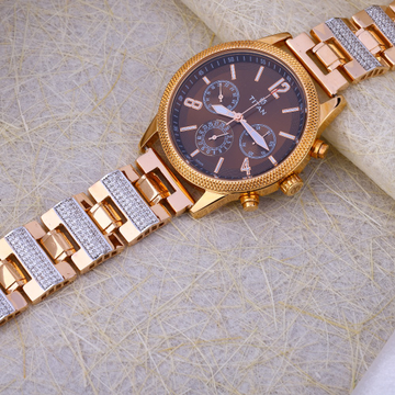 18k Rose Gold Asthetic Gents Watches by 