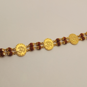 916 gold om with rudraksh bracelet by 