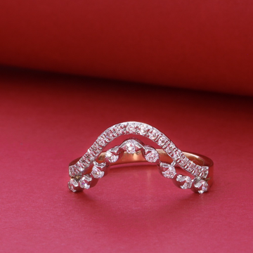 18kt Bedazzling Rose Gold Diamond Ring For Women