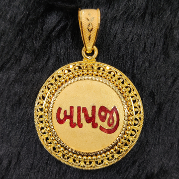 916 Gold Fancy Gent's Bapaji Named Minakari Pendan...