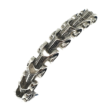 925 Sterling Silver Oxidised Lucky Bracelet MGA -...