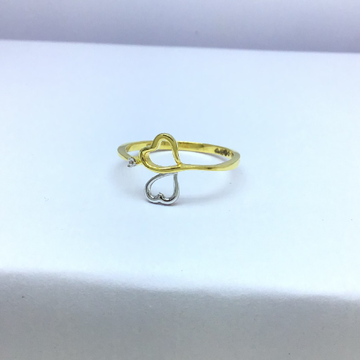 double heart ladies fancy gold ring by 