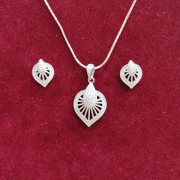 925 silver chain heart shape pendant set by 