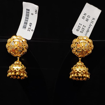 22 carat gold ladies earrings jummar RH-LE310