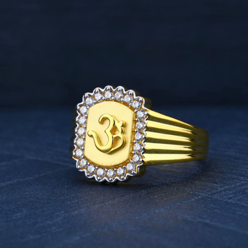 22K Gold Hallmarked Om Ring by R.B. Ornament