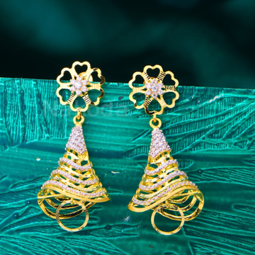 22KT Gold CZ Ladies Exclusive Jhummar Earrings LJE...