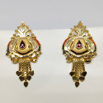 18KT gold attractive earring for women dj-e018 by 
