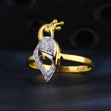 916 Gold CZ Ladies Stylish Ring LR1381