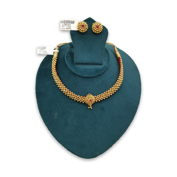 New Gold Kapda Necklace Set by 