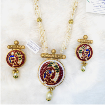916 Gold Peacock Design Long Necklace Set RHJ-6010