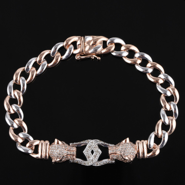 18kt jaguar shine shaped diamond men's bracelet by 