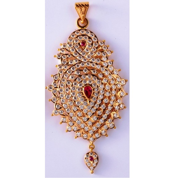 22kt gold cz handmade Light Weight pendant for wom... by 