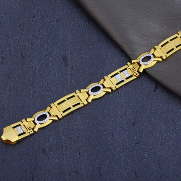 916 Gold Mens Plain Bracelet MPB289