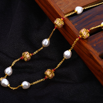 916 Gold Hallmark Delicate Antique Chain Mala AC19...