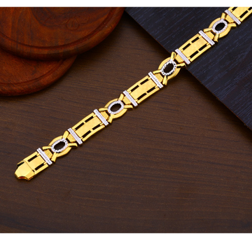 22KT Gold  Gentlemen's Plain Bracelet MPB223