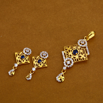 22kt gold fancy hallmark pendant set fsp40