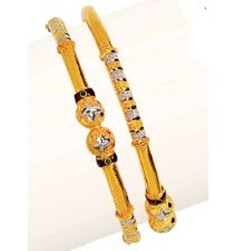 Gold 916 Single Pipe Modern Kadli by Ruchit Jewellers