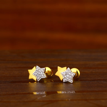 22CT Gold CZ Hallmark Fancy Ladies Tops Earrings L...