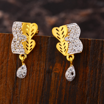22CT Gold CZ Designer Diamond Earring LFE484