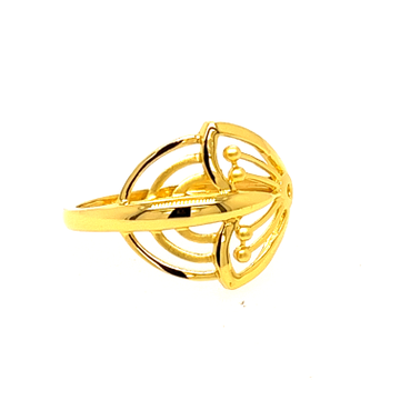 22k Gold Plain Glam Ring by 