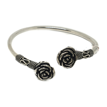 925 Sterling Silver Black Rose Bracelets MGA - KRS...