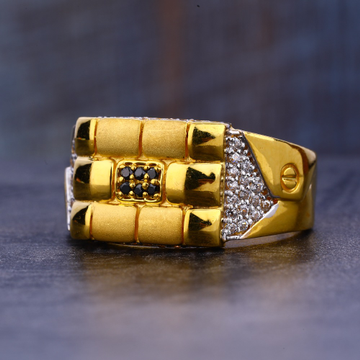 916 Gold Cz Hallmark Gent's  Ring MR660