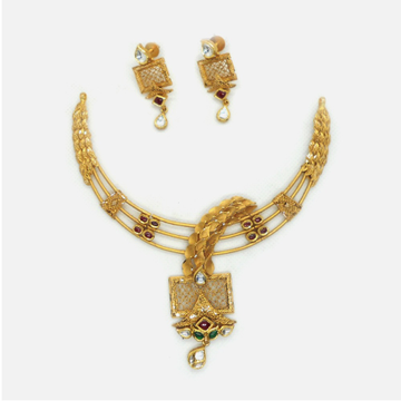 916 Gold Antique Wedding Jewellery Set RHJ-4956