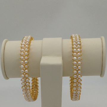 Freshwater white button pearls bangles jbg0041