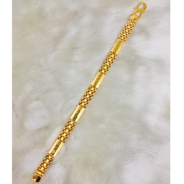 916 Gold Plain Casting Bracelet by 