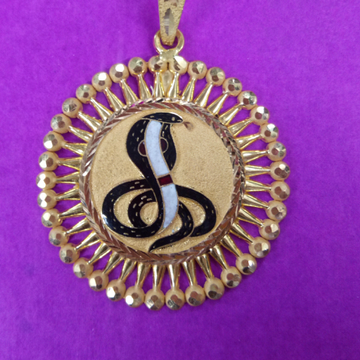 916 Fancy Gold Mina Goga maharaj pendant by Saurabh Aricutting