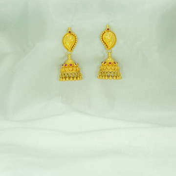 Simple 22kt Gold Earrings Design