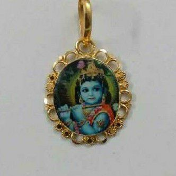 22KT Gold Balkrishna Photo Pendant