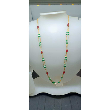 22KT Colorful Beaded Gold Designer Chain Mala by Celebrity Jewels