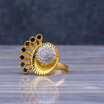 22KT Gold Gemstone Delicate Ladies Long Ring LLR19...